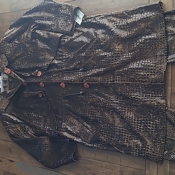 Sophia La Belle Vintage Faux Snakeskin Pant Suit Size M - Picture 2 of 9